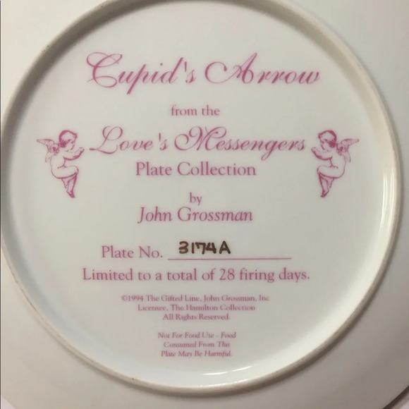 Collector’s Item Cupid’s Arrow Plate Vintage - Picture 2 of 3